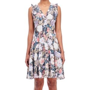 Rebecca Taylor V-Neck Floral Dress